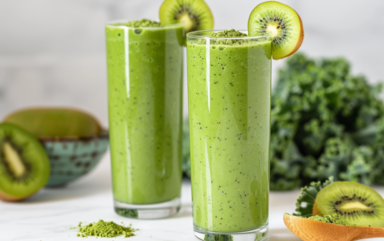 Green Kiwi Matcha Protein Smoothie