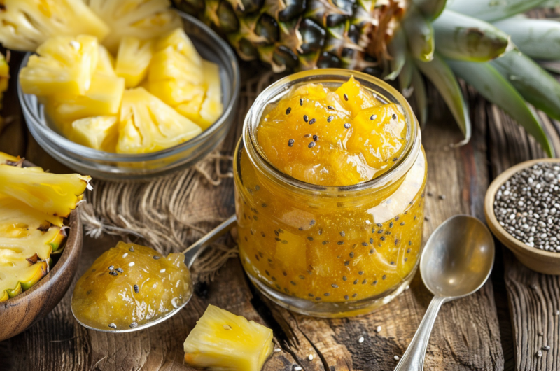Pineapple Jam with Chia Seeds