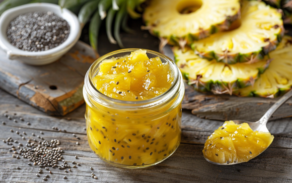 Pineapple Jam with Chia Seeds