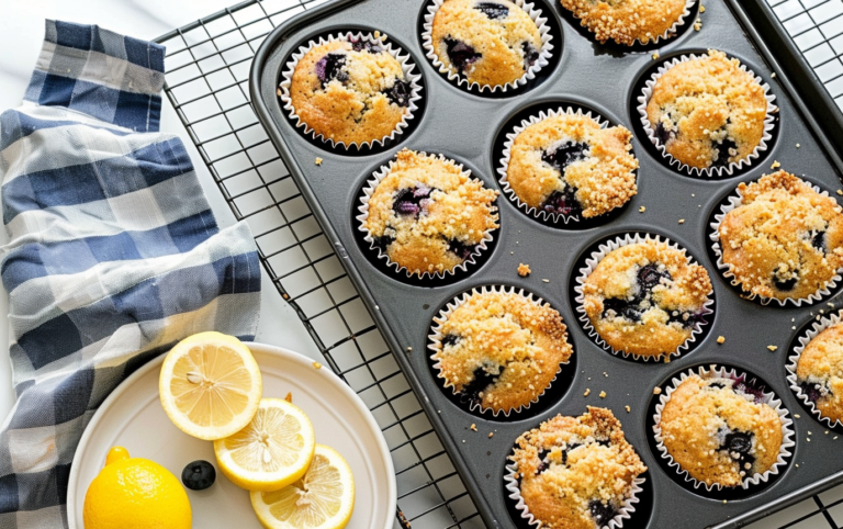 Ginger Lemon Blueberry Muffins