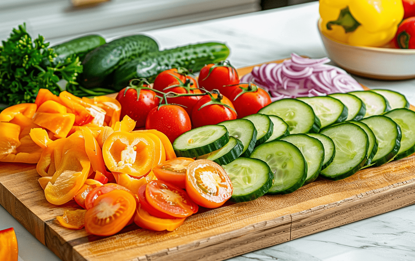 Vegan Mediterranean Salad - Light Orange Bean