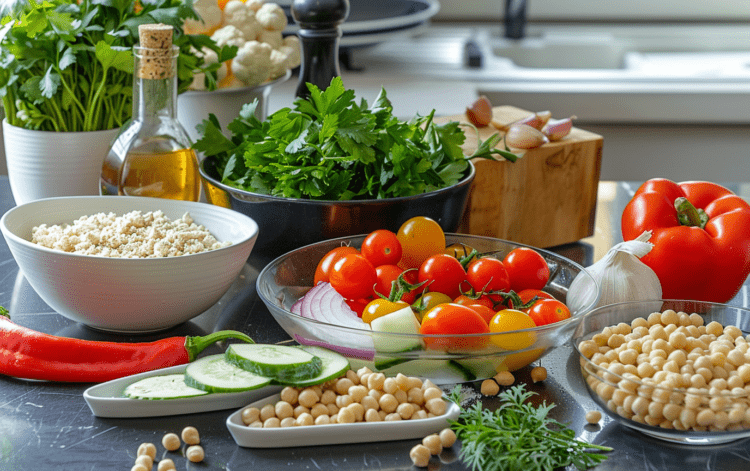 Easy Vegan Pearl Couscous Salad - Light Orange Bean